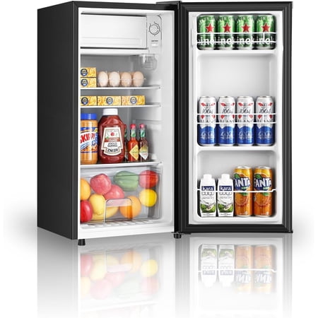 HUMSURE 3.1 Cu.ft Mini Fridge with Freezer, Single Door Compact Refrigerator for Dorm, Office