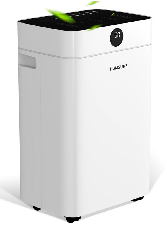 HUMSURE 35 Pint Dehumidifier 3000 Sq.Ft Room, for Basements with Drain Hose, Ideal for Large&Medium Sized Bathroom and Bedroom, Max Moisture Removal 50 Pints (95 "F, 95% RH)