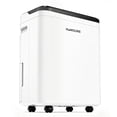 thumbnail image 1 of HUMSURE 70 Pints Dehumidifier for Basements with Drain Hose, Large Dehumidifier Covers up to 4500 Sq. Ft, Auto Defrost, 24H Timer, White, 1 of 9