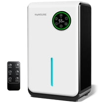 HUMSURE Dehumidifiers for Home, 120 OZ Water Tank, Dehumidifiers for Bathroom Bedroom Basement with Auto Shut Off,7 Colors LED Light(White)