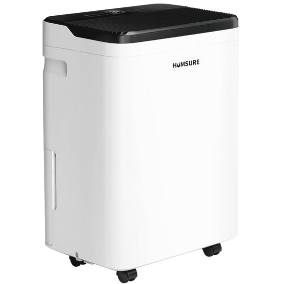 HUMSURE 70 Pints Dehumidifier for Basements with Drain Hose, Large Dehumidifier Covers up to 4500 Sq. Ft, Auto Defrost, 24H Timer, White