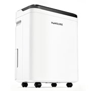 HUMSURE 70 Pints Dehumidifier for Basements with Drain Hose, Large Dehumidifier Covers up to 4500 Sq. Ft, Auto Defrost, 24H Timer, White