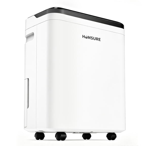 HUMSURE 70 Pints Dehumidifier for Basements with Drain Hose, Large Dehumidifier Covers up to 4500 Sq. Ft, Auto Defrost, 24H Timer, White