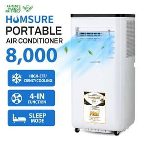 HUMSURE Portable Air Conditioners 8000 BTU 150 Sq. ft, AC Unit With Built-In Cooler, Dehumidifier, Fan, Sleep Modes