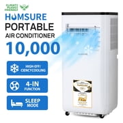 HUMSURE Portable Air Conditioners 10000 BTU Room Air Conditioning, Portable AC Unit with Remote Control, Cooling, Dehumidifier and Fan, Automatic, Sleep 5 Mode Floor AC