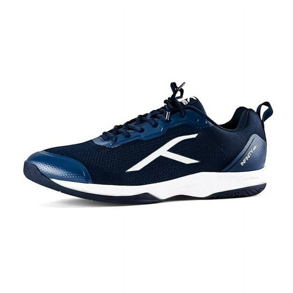HUNDRED Infinity Pro Mens Badminton Sports Shoes (Non Marking) | Navy-White | 8US/7UK/41EU | For Table Tennis,Volleyball,Basketball & Indoor Sports| Lightweight, Durable & X-Cushion | Paddle Pickle