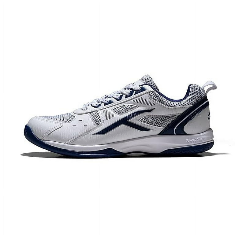 Hundred Raze Mens Badminton Sports Shoes Non marking Leather Rubber Lightweight Durable X Cushion Active Grip Sole Lace Up Size 8 US
