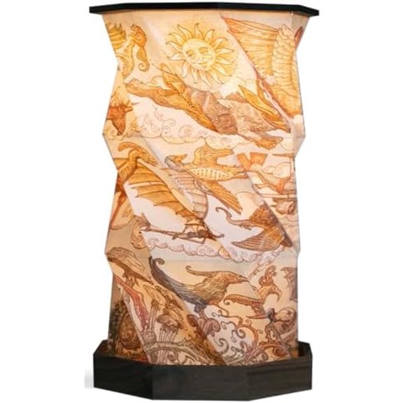 HUNGRY MINDS Twisted Lamp - The Alchemists Dream Portable Hexagon Lamp - Portable Ambient Light - Hand-Drawn Illustrations - Adjustable Brightness$$Tools & Hardware Other