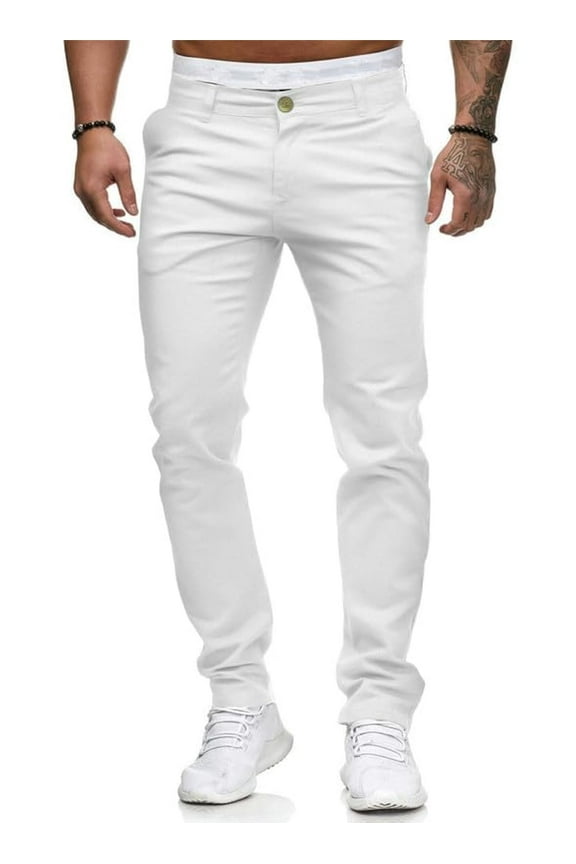 Men Skinny Slim Fit Casual Jeans Dyeing Stretch Straight Fashion Denim Pants