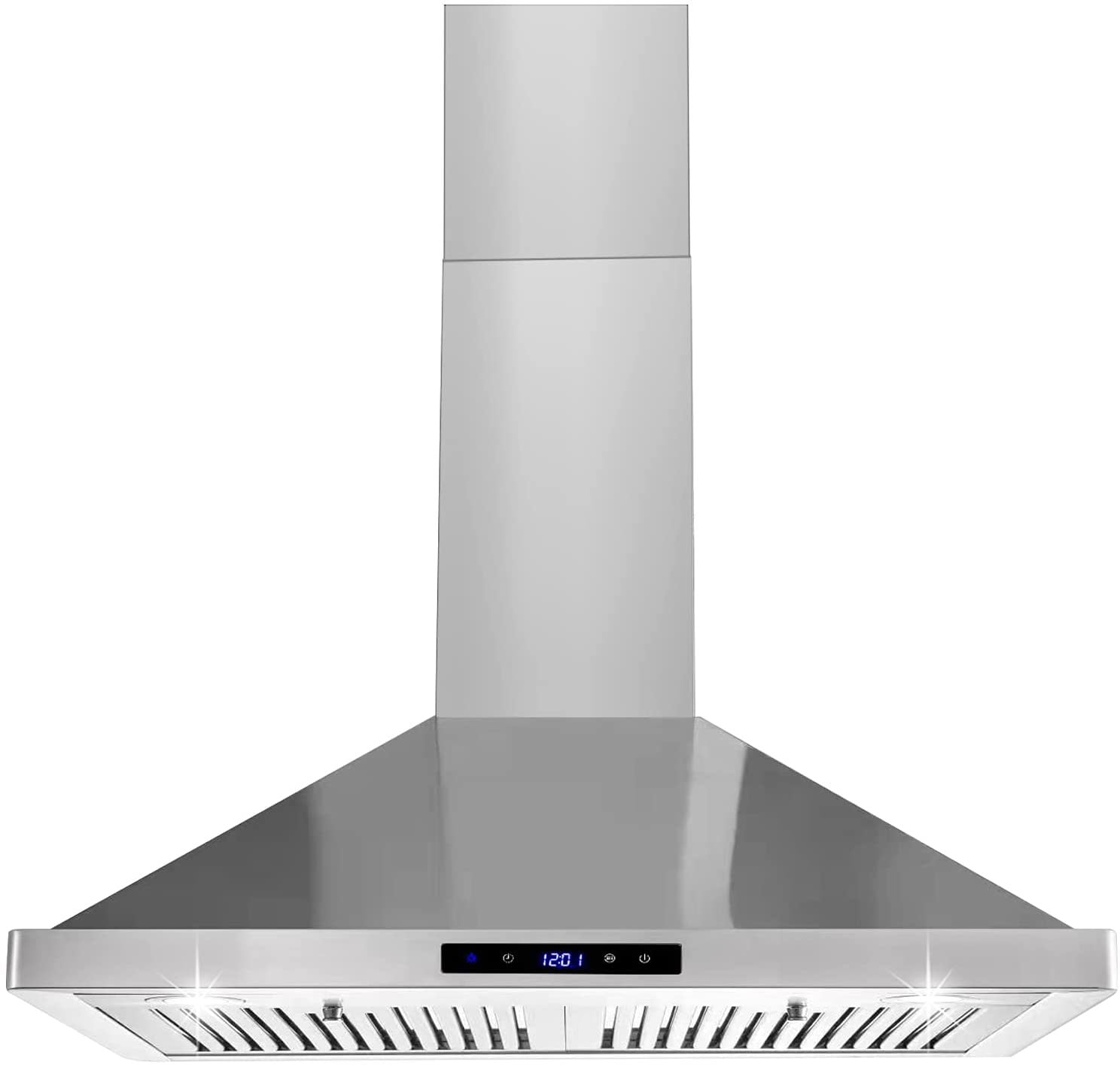 HUNLUYEN 30 inch Range Hood 700CFM Wall Mount Stainless Steel Touch