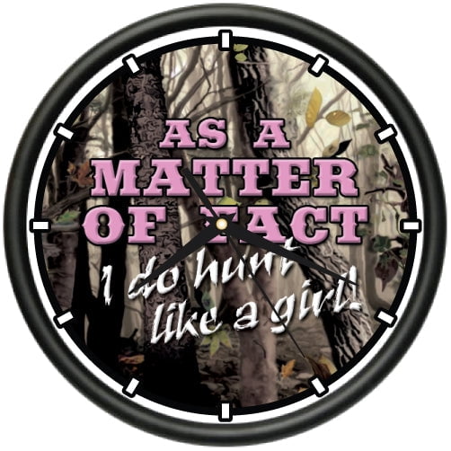 HUNT LIKE A GIRL Wall Clock women outdoors sport gift