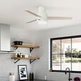thumbnail image 1 of Hunter 52 inch Indoor Ceiling Fan with LED Light - White Modern Ceiling Fan with Pull Chain, For Bedroom or Living Room, Low Profile Mount, No Remote, 3 Blades - Brunner 51972, Matte White, 1 of 14