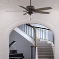 thumbnail image 1 of Hunter 60 inch Indoor Ceiling Fan with LED Lights - Ceiling Fan with Pull Chain, For Bedroom or Living Room, Standard Mount, No Remote, 5 Blades, Includes Bulbs - Dondra 52349, Noble Bronze, 1 of 12