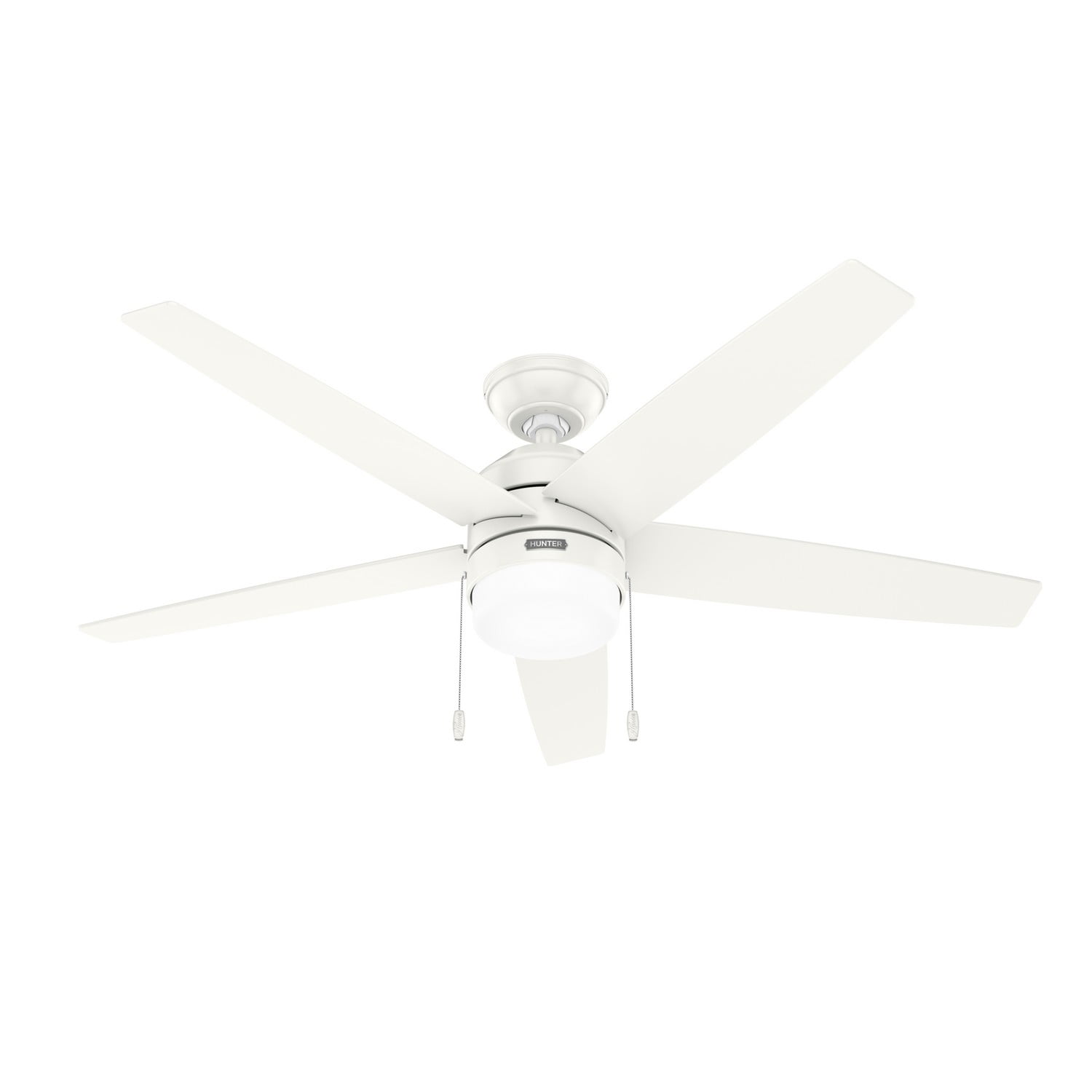 Fresh White 52" Ceiling Fan with LED Light and Reversible Blades