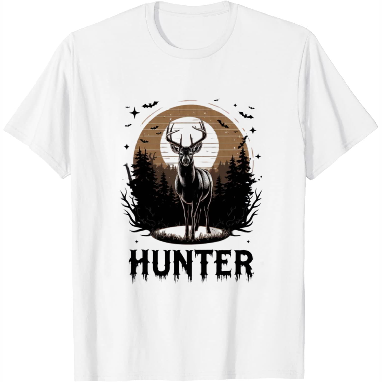 HUNTER Deer Enthusiast Gifts Tie Dye Hippie Costume Halloween T-Shirt ...