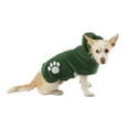 thumbnail image 1 of Hunter Green Embroidered Paw X-Small Pet Robe, 1 of 5