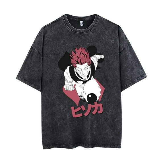 HUNTER×HUNTER Hisoka Short-sleeved T-shirt Summer vintage crewneck top