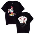 thumbnail image 1 of HUNTER × HUNTER Short Sleeve Hisoka T-Shirt Round Neck Summer Black & White Top, 1 of 4