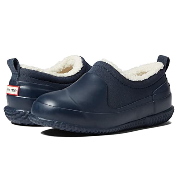 HUNTER Handcrafted Sherpa Shoe for Girls and Boys, Navy, 4 Big Kid