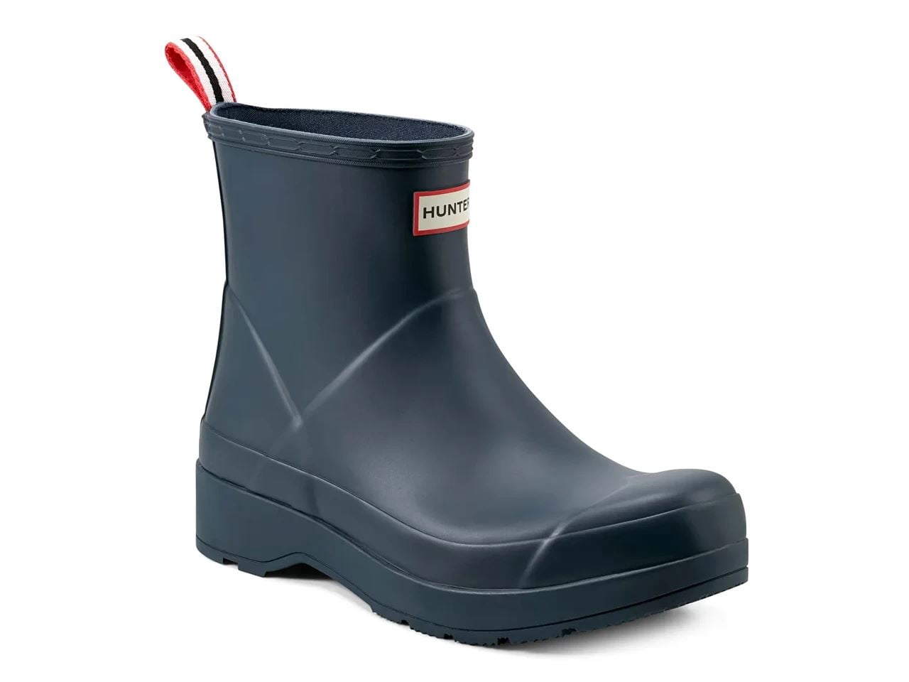 HUNTER M PLAY SHORT BOOT MEN RAIN BOOTS - Valtameri Blue / Hunter Red ...