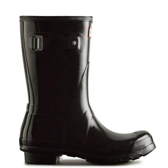 HUNTER ORIGINAL SHORT GLOSS Rain Boots Black