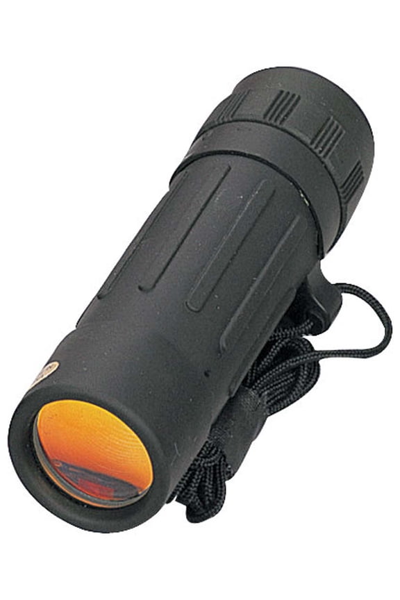 Single Lens Mini Scope | 10 x 25 mm Amber Optics | 10X Magnification | 4.5" (11.4 cm) Length | Weather-Resistant | Complete Kit Included