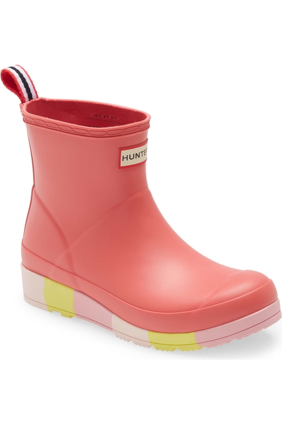 W PLAY SHORT STRIPE SOLE BOOTS WOMEN RAIN BOOTS - Polaris Pink Matte / 8
