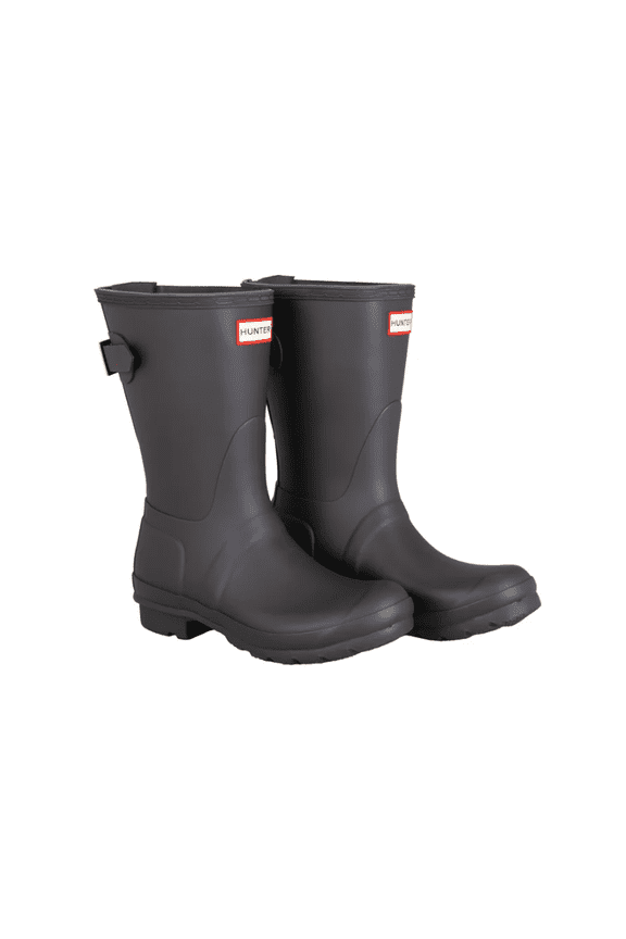 Women's Original Short Back Adjustable Rain Boot Black 8 Medium US