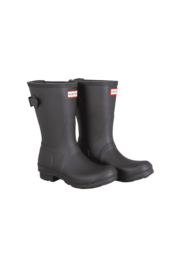 Women's Original Short Back Adjustable Rain Boot Black 8 Medium US