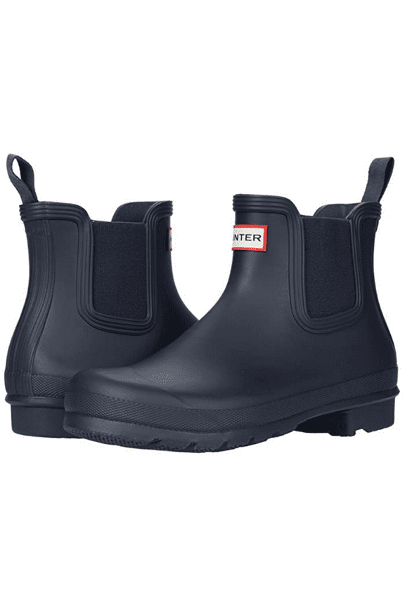 Women's Original Waterproof Chelsea Rubber Pull-On Boot (Navy, 7)