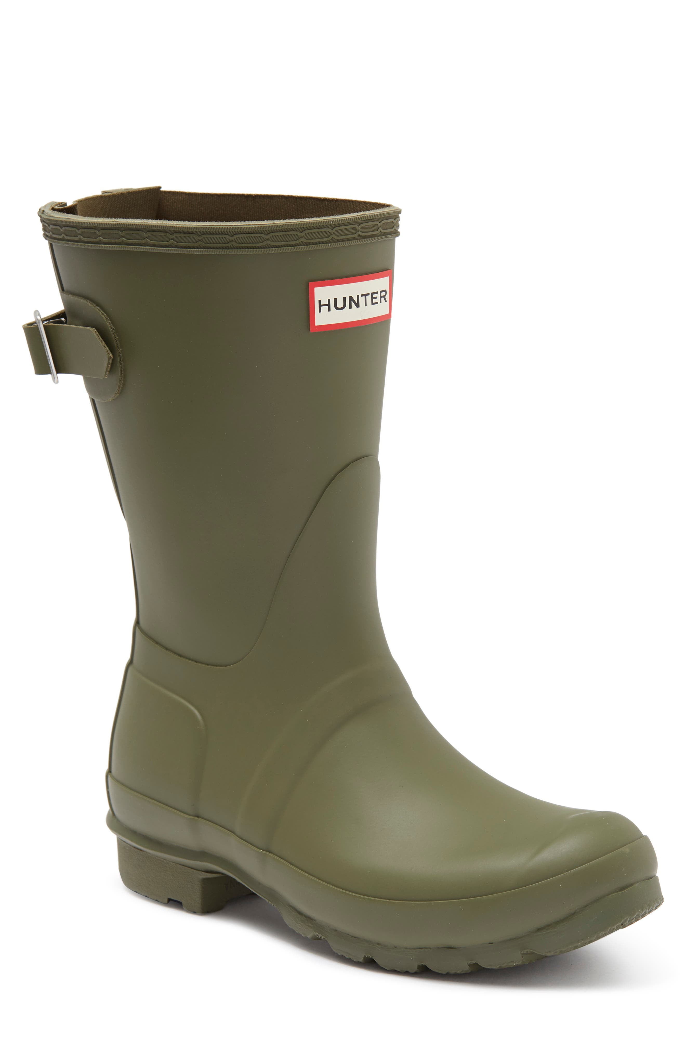 Hunter original short back adjustable rain boots sale