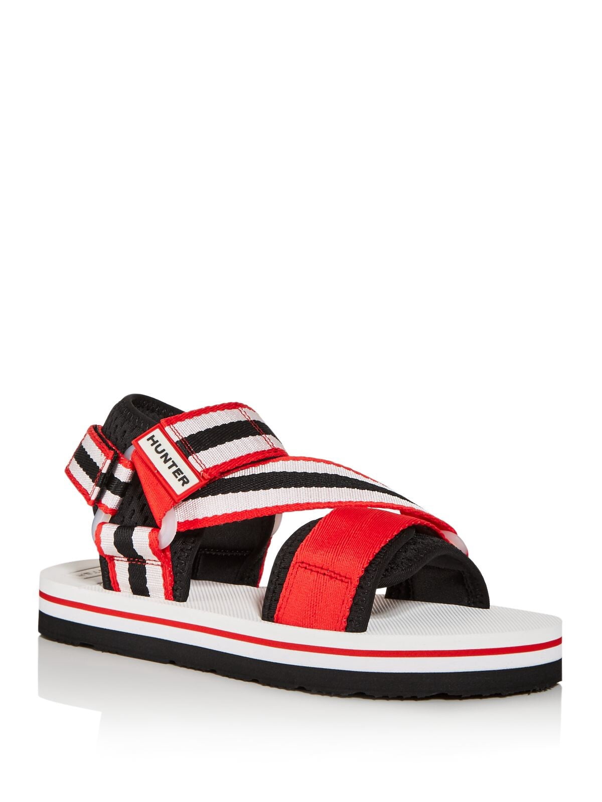 Hunter Black Slide with Red, White and Black Straps Amazon.com | Hunter Women main image 2