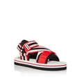 thumbnail image 1 of HUNTER Womens Red/White/Black Mixed Media 1" Platform Ankle Strap Round Toe Sandals Shoes 5, 1 of 4