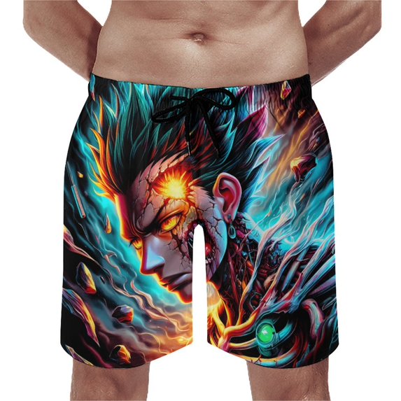 HUNTER x HUNTER Swim Trunk, Quick Dry Board Shorts for Men, Casual Bathing Suit with Mesh Linner for Pool Beach Swim, XS-3XL