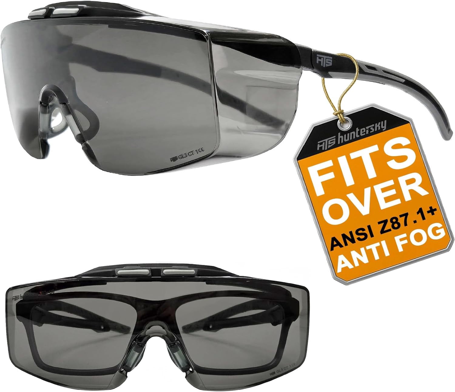 Anti-Fog Safety Goggles Over Glasses - ANSI Z87.1 Protective Eyewear, Clear Lab & Medical Goggles With Ventilation