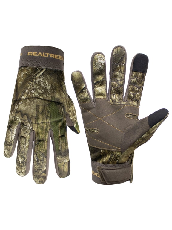 APX Men's Hunting Gloves Utility Camo Touchscreen Compatible
