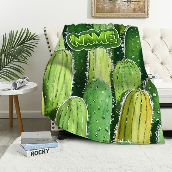 HUNTOU-HUNNAO Personalized Pickle Blanket for Adults - Twin Size - Warm Comfort Furry Throw - Green Funny Throw Blanket for Bed, Couch, Sofa 40x50in