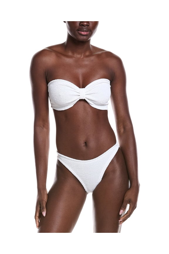 womens Hunza G Jean 2pc Bikini Set, os, White