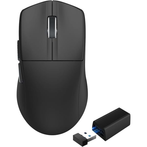 HUO JI E-YOOSO Wireless Gaming Mouse, 8KHz Polling Rate, 1045000 DPI Adjustable, Bluetooth/2.4G/USB-C Wired, Ultralight 50g, 5 Programmable Buttons, Rechargeable, for PC/Mac/Linux/Xbox Black