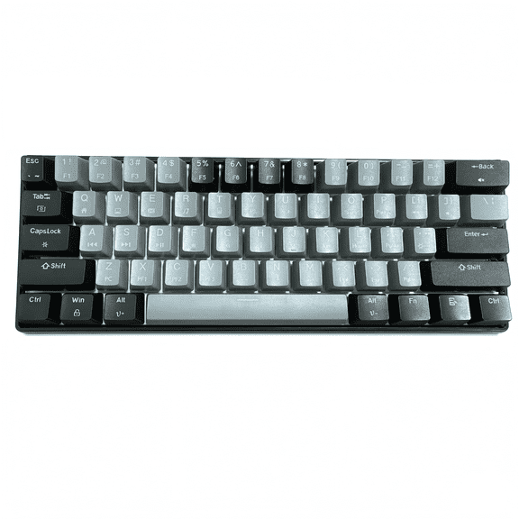 HUO JI K585Gaming Keyboard, Wired Backlit Mini Keyboard, Ultra-Compact Anti-Ghosting No-Conflict 61 Keys Membrane Gaming Wired Keyboard for PC Laptop