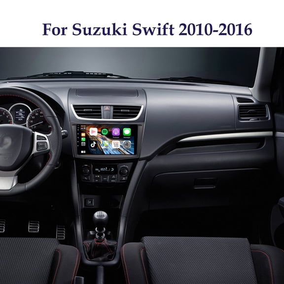 HUOEPU 4+64G Car Radio for Suzuki Swift 2010-2016, 9" Android 15 with Carplay Android Auto Touchscreen Bluetooth FM GPS WiFi Mirror Link