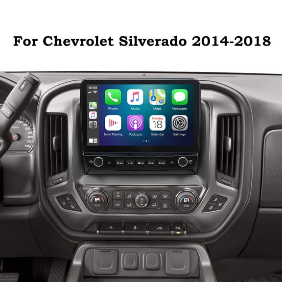 HUOEPU 4+64GB Radio for Chevrolet Silverado 2014-2018 Upgrade,10” Android 15 Touch Screen Stereo with Wireless CarPlay & Android Auto,Support SWC