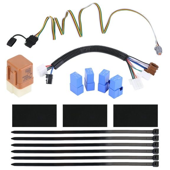 HUOEPU 4 Way Flat Trailer Wiring Harness Kit Fit for Nissan Pathfinder Infiniti QX60 2013-2020 Replaces CX01088