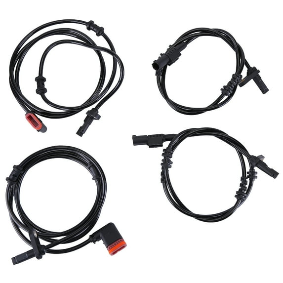 HUOEPU 4Pcs Wheel Speed Sensor Front Rear Right & Left Compatible with Mercedes E Class E280 E320 E350 E500 E550 2004-2009 Replaces 2115403117 2115401217