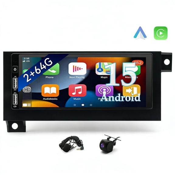 HUOEPU Android 15 2+64G Car Stereo for Chrysler Town & Country 1990-2000 6.86”Touchscreen with CarPlay & Android Auto Built-in GPS BT SWC WiFi