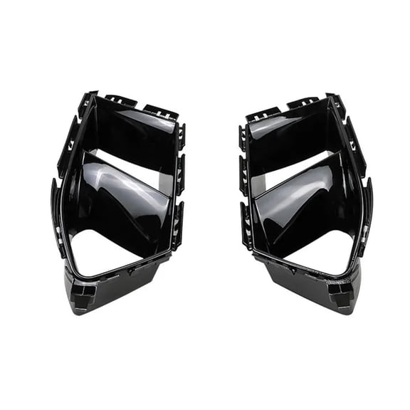 HUOEPU Car Front Bumper Foglight Grille Fog Lamp Covers Vent Grills Set for BMW G80 M3 G82 G83 M4 2021-2024 Replacement Glossy Black Style