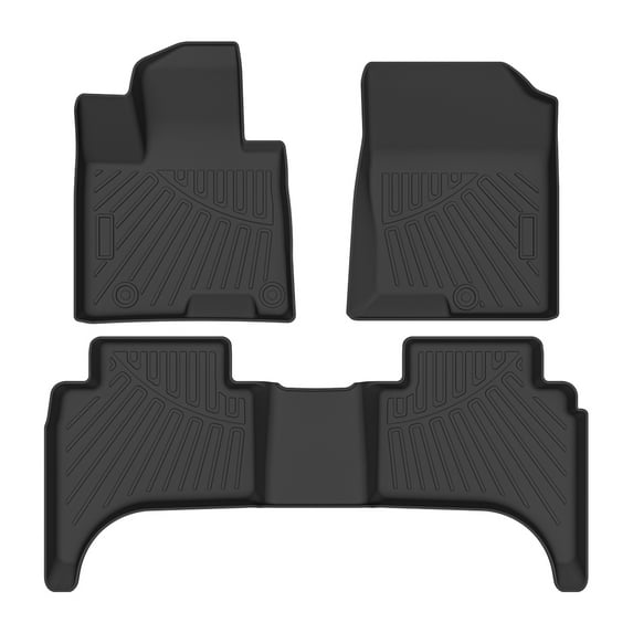 HUOEPU Car Mats Replacement for Hyundai Santa Cruz 2022 2023 Heavy Duty All Weather Guard Black Front and Rear Car TPE Custom Floor Mats