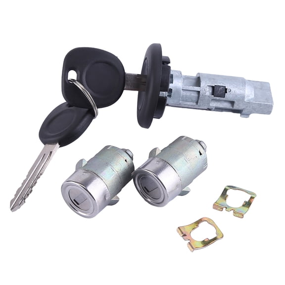 HUOEPU Ignition Key Switch Cylinder & Door Lock Set Compatible for Chevrolet Silverado 1500/2500 HD 2002-2007 for GMC Tahoe Sierra 1500/2500 HD 2002-2006 Replace 707835, 706592, 15298923, 15298924