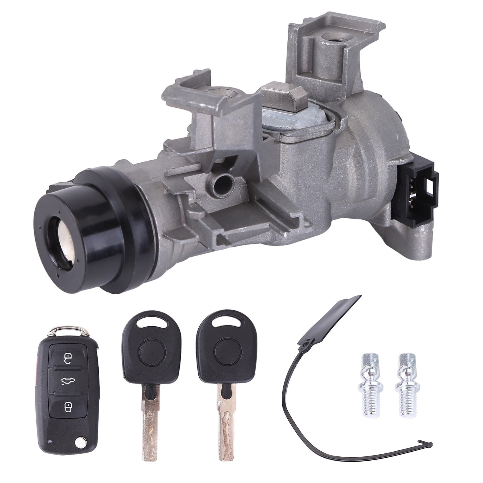 HUOEPU Ignition Switch Lock Cylinder with Key for Volkswagen Jetta 2006-2018 EOS 2007-2011 Golf 2004-2011 Ignition Switch Assembly Replaces 1K0905851B