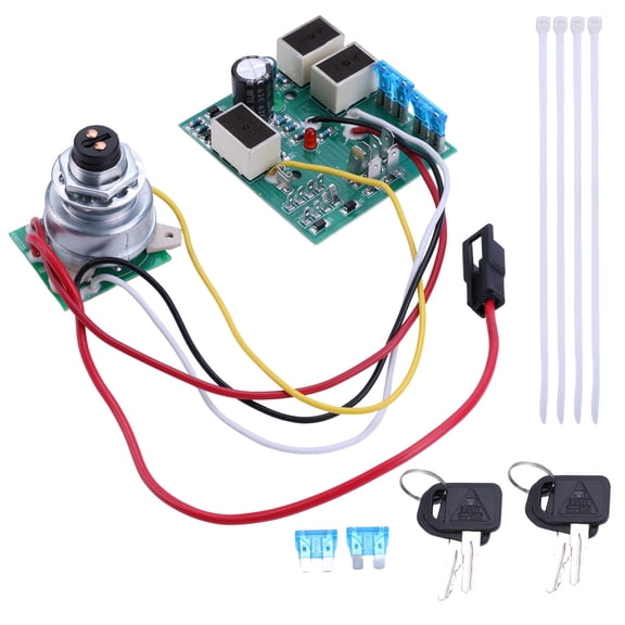 HUOEPU Ignition Switch Module with Keys Compatible for John Deere Lawn Tractor LX255 LX266 LX277 X465 X475 X485 325 335 So On Replace AM132500 AM132500U AUC15330 AM130341 AM127824 TCA24616